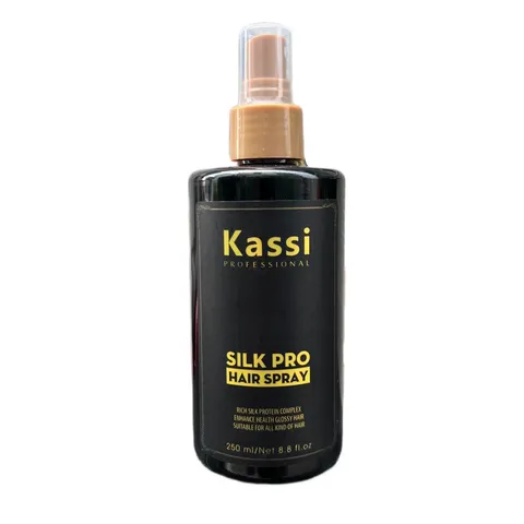 Xịt Dưỡng Giữ Nếp Tóc Kassi Silk Pro Hair Spray 250ml - Dưỡng Tóc Khỏe Mạnh, Tạo Nếp Tự Nhiên, Hương Thơm Lưu Giữ Đến 3 Ngày