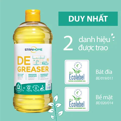 Gel Tẩy Dầu Mỡ Hữu Cơ Đa Năng Stanhome Ecolabel 750ml - Sạch Bong Bát Đĩa và Bề Mặt, An Toàn Cho Da Nhạy Cảm