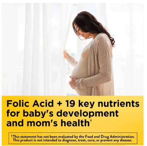 Vitamin Tổng Hợp Cho Bà Bầu Nature Made Prenatal Folic Acid + DHA 200mg - Viên Uống Bổ Sung 23 Vitamin & Khoáng Chất, Giúp Mẹ An Khỏe và Bé Thông Minh
