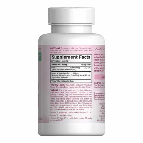 Viên Uống Hỗ Trợ Mọc Tóc Nature's Bounty Hair Growth, 90 Viên - Giải Pháp Tăng Độ Dày và Khỏe Cho Mái Tóc