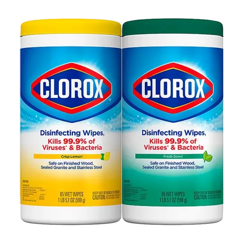 Khăn ướt diệt khuẩn Clorox Disinfecting Wipes 85 miếng, Khử trùng an toàn, Diệt 99.9% vi khuẩn, Mùi hương chanh tươi mát
