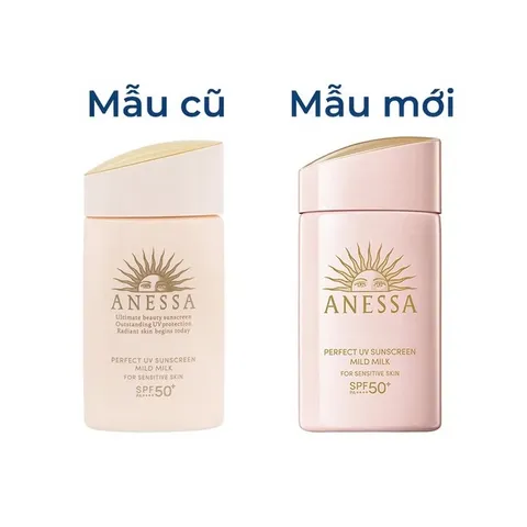 Sữa chống nắng Anessa Perfect UV Mild Milk SPF50+ PA++++ cho da nhạy cảm và trẻ em - Bảo vệ tối đa chống tia UV, 60ml
