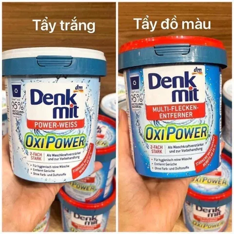 Bột Tẩy Vết Bẩn Làm Trắng Quần Áo Denkmit Oxi Power 750g - Sạch Sâu, Bảo Vệ Sợi Vải, Khử Mùi Hiệu Quả