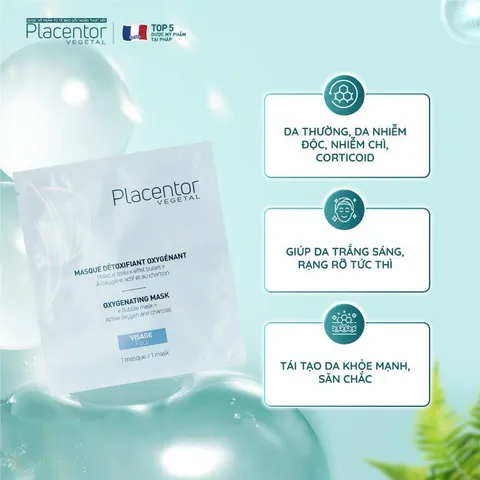 Mặt Nạ Thải Độc Tố Placentor Vegetal - Mặt Nạ 1 Miếng Giúp Thanh Lọc Da, Cấp Ẩm, Phục Hồi Làn Da Tươi Sáng Từ Pháp