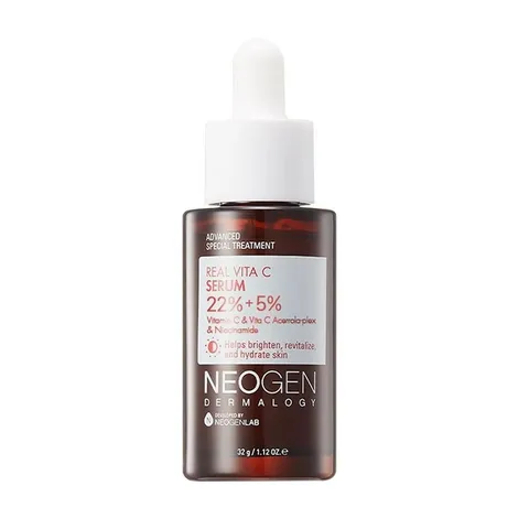 Tinh Chất Làm Sáng Da Neogen Real Vita C Serum 22% - Serum Mờ Thâm, Dưỡng Trắng Da, Phù Hợp Với Da Nhạy Cảm, Chiết Xuất Từ Trái Cây 32g