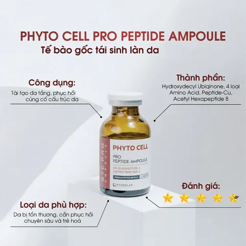 Tế Bào Gốc Thực Vật Kyung Lab Phyto Cell Pro Peptide Ampoule 20g - Serum Tái Sinh Da, Ngăn Ngừa Lão Hóa, Dưỡng Ẩm, Thích Hợp Mọi Loại Da