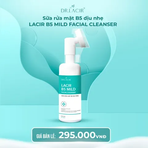 Sữa Rửa Mặt Dịu Nhẹ Lacir B5 150ml - Làm Sạch Sâu, Phục Hồi Da Nhạy Cảm, Dưỡng Ẩm Với Vitamin B5, Chiết Xuất Tự Nhiên