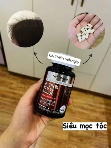 Viên Uống Biotin 10,000MG Nutri D-Day Hàn Quốc - Giải Pháp Giảm Rụng Tóc, Tăng Cường Sức Khỏe Tóc và Da