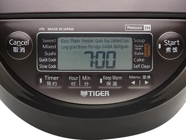 Nồi cơm điện tử cao tần áp suất Tiger JPK-W18W 1.0L - Công nghệ IH hiện đại, giữ ấm 24h, 20 chế độ nấu, nhập khẩu Nhật Bản