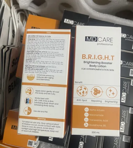 Sữa Dưỡng Thể Trắng Da MD Care Brightening Booster 200ml - Giúp Làm Sáng Da, Cải Thiện Kết Cấu, Dưỡng Ẩm Toàn Thân