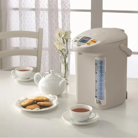 Bình Thủy Điện Tử Zojirushi CD-LCQ50 5.0L - Thiết Kế Sang Trọng, Chức Năng Nấu Khử Clo, Điều Khiển LCD, An Toàn Sử Dụng