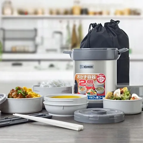 Cà men cơm giữ nhiệt Zojiroshi 4 ngăn SL-JAF14