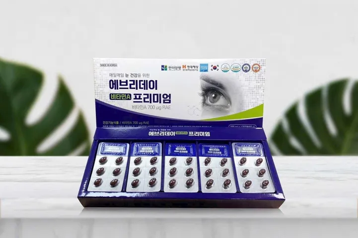 Viên uống bổ mắt Hanmi Everyday Vitamin A Premium 120 viên - Tăng cường sức khỏe mắt, giảm mỏi mắt, hỗ trợ thị lực cho mọi lứa tuổi