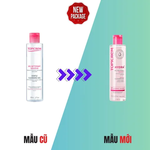 Sữa Rửa Mặt Topicrem Hydra Gentle Cleansing Gel 200mL Cho Da Khô - Dưỡng ẩm, Làm sạch nhẹ nhàng, Pháp