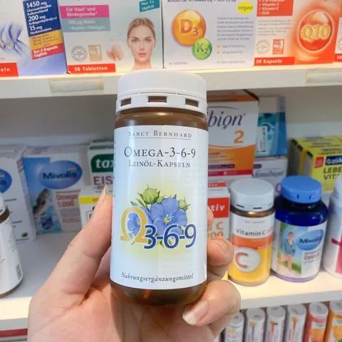 Viên uống Omega 3-6-9 Sanct Bernhard 180 viên - Hỗ trợ tim mạch và sức khỏe mắt, chiết xuất từ dầu hạt lanh tự nhiên, Đức