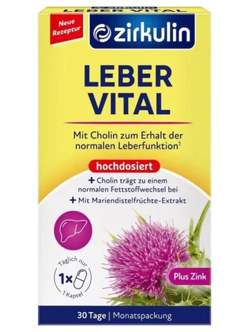 Viên uống bổ gan Zirkulin Leber Vital 30 viên của Đức