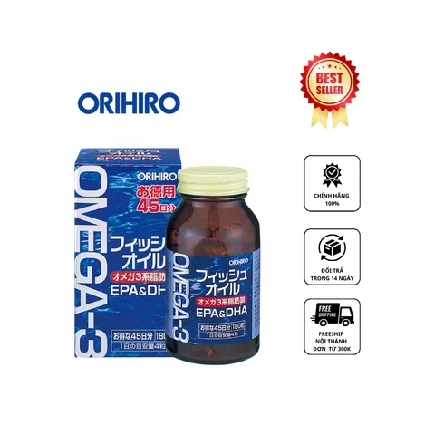 Dầu cá Omega 3 Orihiro Nhật Bản 180 viên 85728