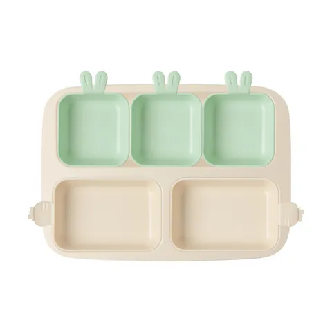 Khay Ăn Trẻ Em 5 Ngăn Series Rabbit Nestique N-11-1 - Chất Liệu An Toàn, Đa Năng và Thân Thiện Với Môi Trường