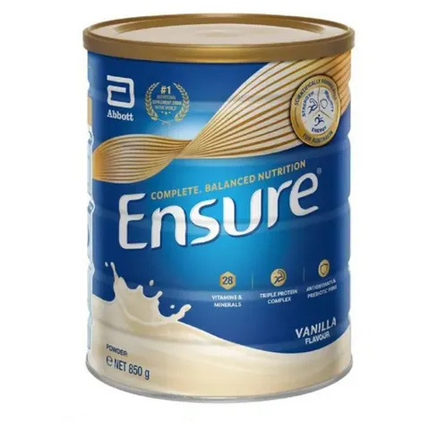 Sữa Bột Ensure Hương Vani 850g - Dinh Dưỡng Toàn Diện, Giàu Vitamin và Khoáng Chất Nhập Khẩu Úc