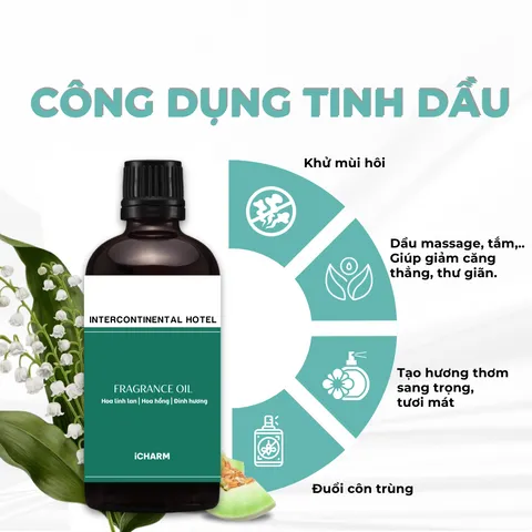 Tinh Dầu Xông Phòng iCHARM Intercontinental Hotel - Hương Thơm Tươi Mát, Sang Trọng Cho Không Gian Sang Trọng, Giảm Stress