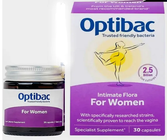 Men Vi Sinh Optibac Intimate Flora cho Nữ - Bổ Sung Lợi Khuẩn Âm Đạo, Phòng Ngừa Viêm Nhiễm - Hộp 30 Viên Mỹ