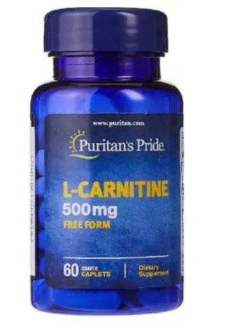 Viên Uống Giảm Cân Puritan's Pride L-Carnitine 500mg - Hỗ Trợ Chuyển Hóa Năng Lượng, 60 Viên Mỹ