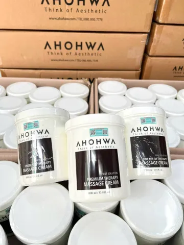 Kem Massage Body Ahohwa Premium 1000ml - Dưỡng ẩm, Trẻ hóa Da, Chống Nếp Nhăn - Kem Massage Hàn Quốc Chất Lượng Cao