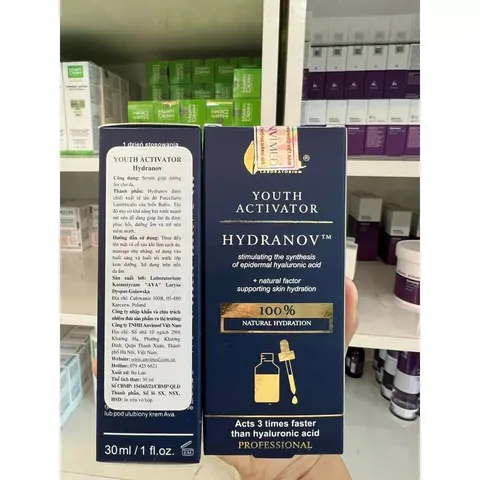 Serum Cấp Ẩm Căng Bóng AVA Youth Activator Hydranov™ 30ml - Dưỡng ẩm chuyên sâu từ Tảo Đỏ, Tái tạo da và Chống lão hóa hiệu quả