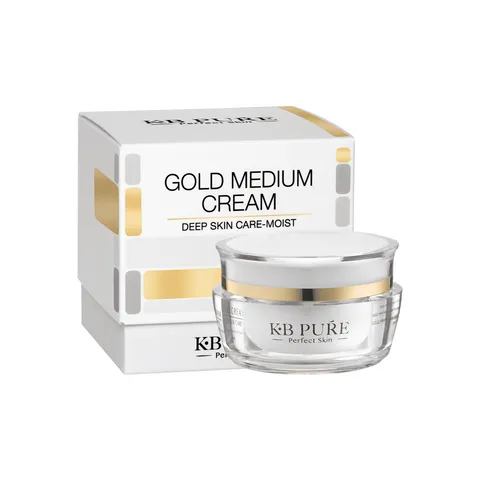 Kem Dưỡng Ẩm Ngăn Lão Hóa Da Dầu KB Pure Gold-Medium Cream 50ml - Chứa Hyaluronic Acid và Bơ Hạt Mỡ, Giúp Làm Mềm Mịn Da