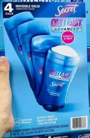 Set 4 Chai Lăn Khử Mùi Nữ Outlast Advanced 8in1 Secret 73g - Sản Phẩm Chính Hãng Mỹ, Kháng Khuẩn, Tự Tin Mỗi Ngày
