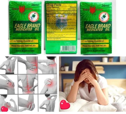Set 2 Chai Dầu Gió Xanh Hai Đầu Eagle Brand Oil 36ml - Dầu Xoa Bóp Chăm Sóc Sức Khỏe, Nhập Khẩu Mỹ