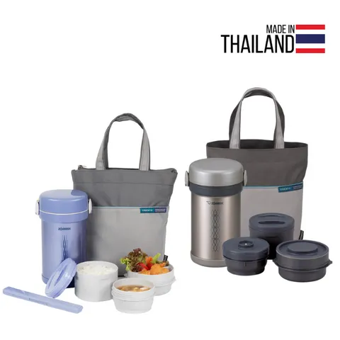 Hộp cơm giữ nhiệt Zojirushi SL-NC09 3 ngăn, dung tích 840ml, giữ nóng 6 giờ, kiểu dáng sang trọng, thích hợp mang đi làm và dã ngoại.