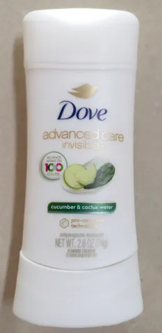 Lăn khử mùi Dove Dưa Leo 74g - Ngăn Mồ Hôi, Hương Thơm Nhẹ, Dành Cho Da Nhạy Cảm, Không Để Lại Vết Ố, Chống Ẩm 48 Giờ