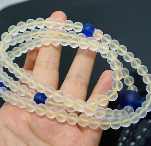 Chuỗi Hạt Lưu Ly Màu 108 - Trang Sức Tôn Giáo Phật Giáo Tây Tạng - Hạt Thủy Tinh Cao Cấp, Hành Trì, Mật Tông