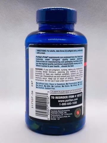 Viên Uống Puritan's Pride Triple Omega 3-6-9 Fish 120 Viên - Hỗ Trợ Tim Mạch, Tăng Cường Đề Kháng, Mỹ