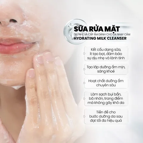 Sữa Rửa Mặt MD CARE Hydrating Milk Cleanser 200ML - Dịu Nhẹ, Cấp Ẩm Cho Da Nhạy Cảm, Làm Sạch Tối Ưu, Dưỡng Da Mịn Màng
