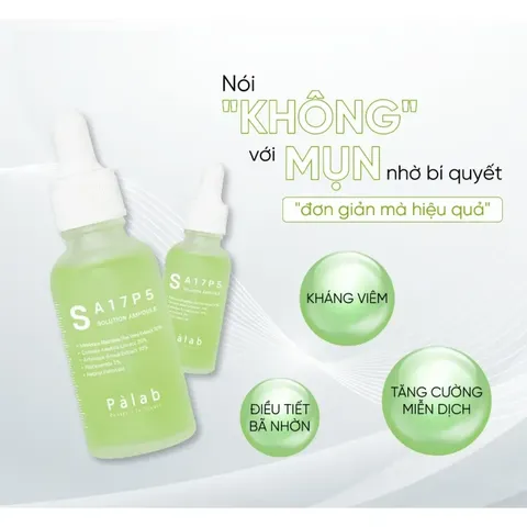 Tinh Chất Giảm Tiết Dầu Mụn Palab S 30ml - Kiềm Dầu, Giảm Mụn, Làm Dịu Da, Phù Hợp Da Nhạy Cảm, Hàn Quốc