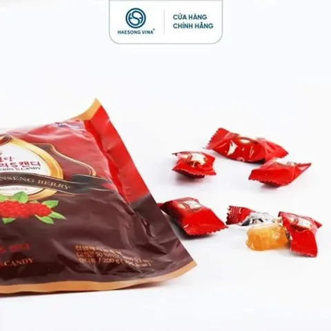 Kẹo Quả Sâm Không Đường Suger Free Ginseng Berry - Giải Pháp Tốt Cho Người Tiểu Đường, Giảm Đau Họng, Tăng Cường Năng Lượng 200g