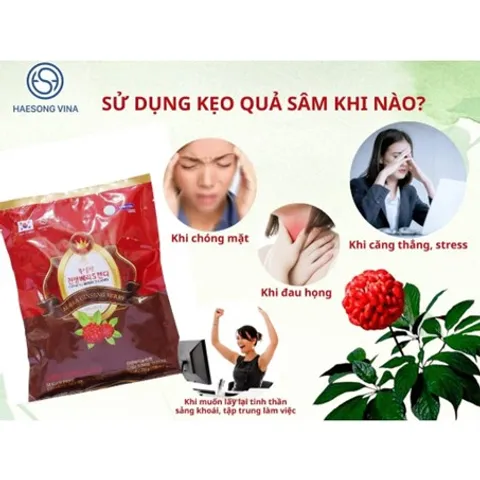 Kẹo Quả Sâm Không Đường Suger Free Ginseng Berry - Giải Pháp Tốt Cho Người Tiểu Đường, Giảm Đau Họng, Tăng Cường Năng Lượng 200g