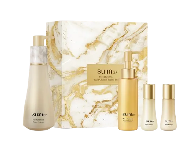 Set Sữa Rửa Mặt Su:m37 Losec Summa Foam Cleanser 200ml + 90ml - Chăm Sóc Da Nhạy Cảm, Làm Sạch Sâu, Dưỡng Ẩm Tự Nhiên
