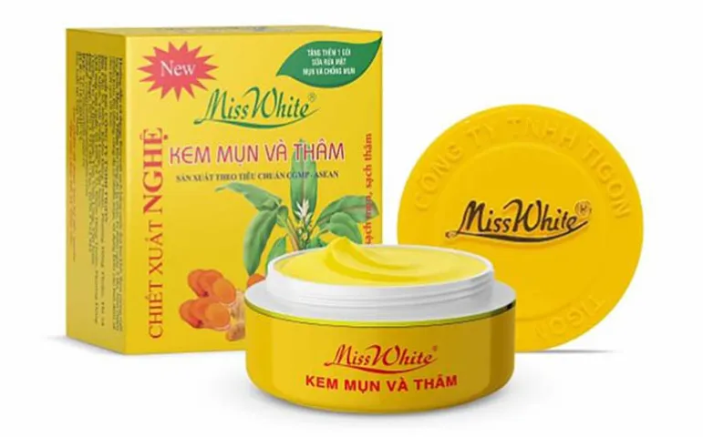 Kem Nghệ Miss White Kem Làm Mờ Sẹo, Ngừa Mụn, Da Trắng Mịn 