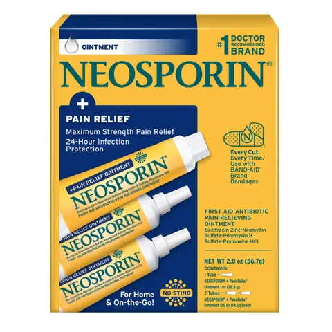 Kem liền sẹo Neosporin 3 tuýt - Kem mỡ kháng viêm, nhanh lành vết thương, giảm đau hiệu quả, chất lượng Mỹ