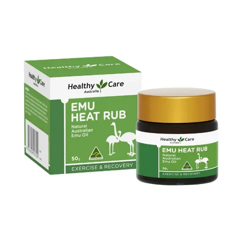 Cao xoa bóp đà điểu Healthy Care Emu Heat Rub 50g - Dầu xoa bóp giảm đau hiệu quả từ Úc, Massage thư giãn, Chăm sóc sức khỏe da