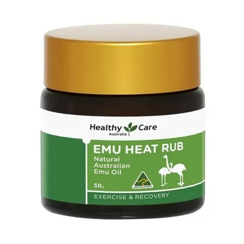 Cao xoa bóp đà điểu Healthy Care Emu Heat Rub 50g - Dầu xoa bóp giảm đau hiệu quả từ Úc, Massage thư giãn, Chăm sóc sức khỏe da