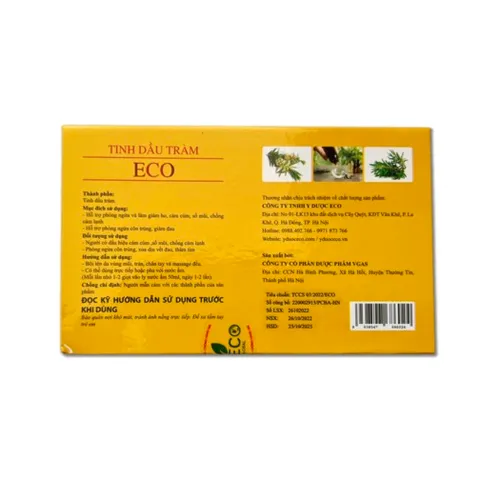Tinh Dầu Tràm Thiên Nhiên ECO Vgas 30ml - Hỗ Trợ Giảm Ho, Cảm Cúm, Kháng Khuẩn, An Toàn Cho Mẹ Bầu Và Trẻ Nhỏ