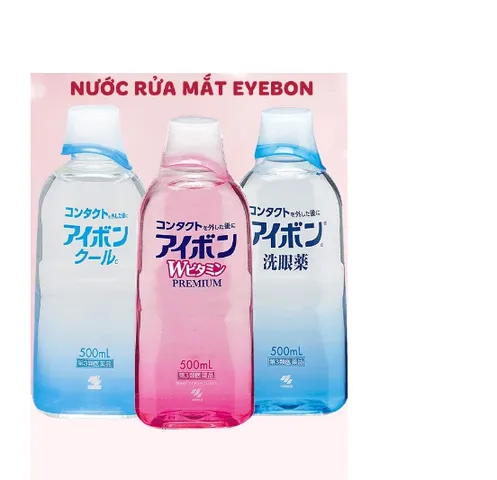 Nước Rửa Mắt Eyebon W Vitamin Kobayashi 500ml - Sản Phẩm Chăm Sóc Mắt Nhật Bản, Giúp Vệ Sinh và Dưỡng Mắt Khỏe Đẹp