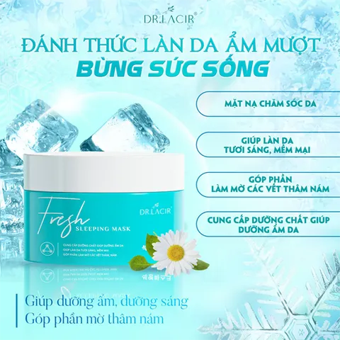 Mặt Nạ Ngủ Dưỡng Ẩm Trắng Da Dr. Lacir - Fresh Sleeping Mask Cung Cấp Dưỡng Chất, Làm Mờ Vết Thâm Nám, Giúp Da Tươi Sáng