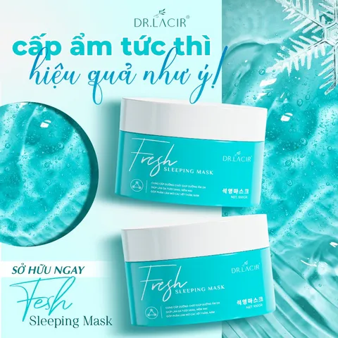 Mặt Nạ Ngủ Dưỡng Ẩm Trắng Da Dr. Lacir - Fresh Sleeping Mask Cung Cấp Dưỡng Chất, Làm Mờ Vết Thâm Nám, Giúp Da Tươi Sáng