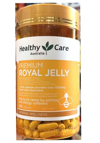 Viên uống sữa Ong chúa Healthy Care Royal Jelly 1000mg 365 viên - Hỗ trợ sức khỏe, làm đẹp da, cải thiện nội tiết tố, xuất xứ Úc