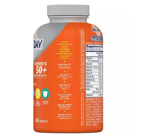 Vitamin Tổng Hợp One A Day Cho Nữ Trên 50 Tuổi - Hỗ Trợ Sức Khỏe Và Tăng Cường Miễn Dịch - 300 Viên